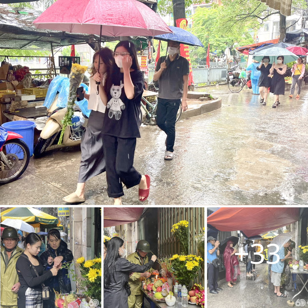 Người Hà Nội đội mưa tưởng niệm 56 nạn nhân vụ cháy chung cư mini