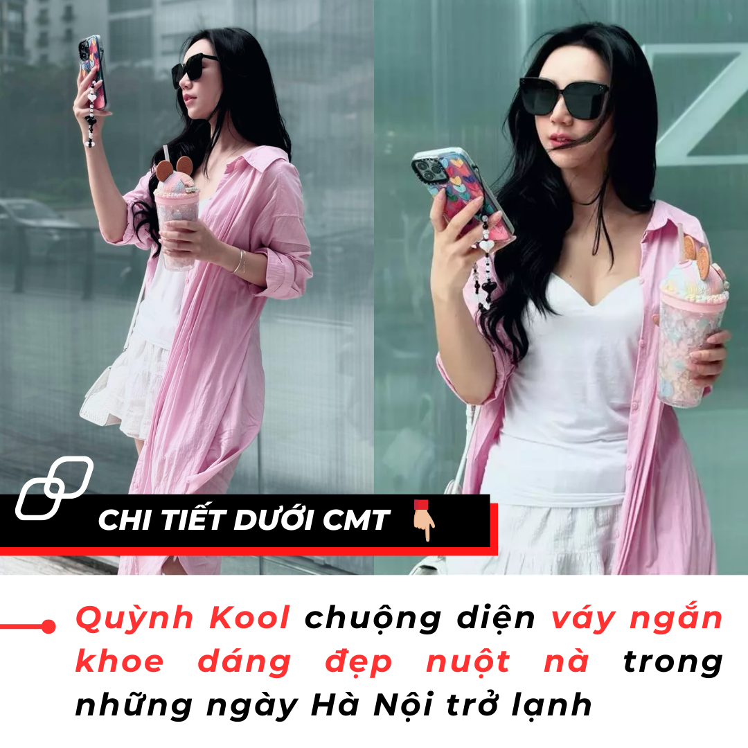 Quỳnh Kool chuộng diện váy ngắn khoe dáng đẹp nuột nà trong những ngày Hà Nội trở lạnh