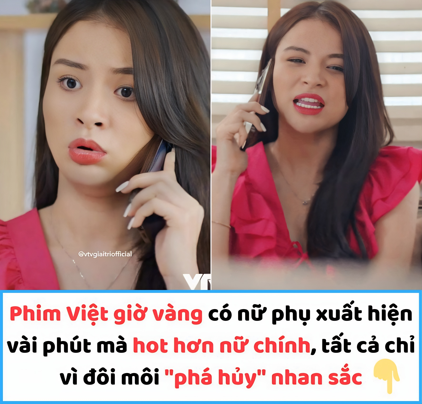 Phim Việt giờ vàng có nữ phụ xuất hiện vài phút mà hot hơn nữ chính, tất cả chỉ vì đôi môi “phá hủy” nhan sắc