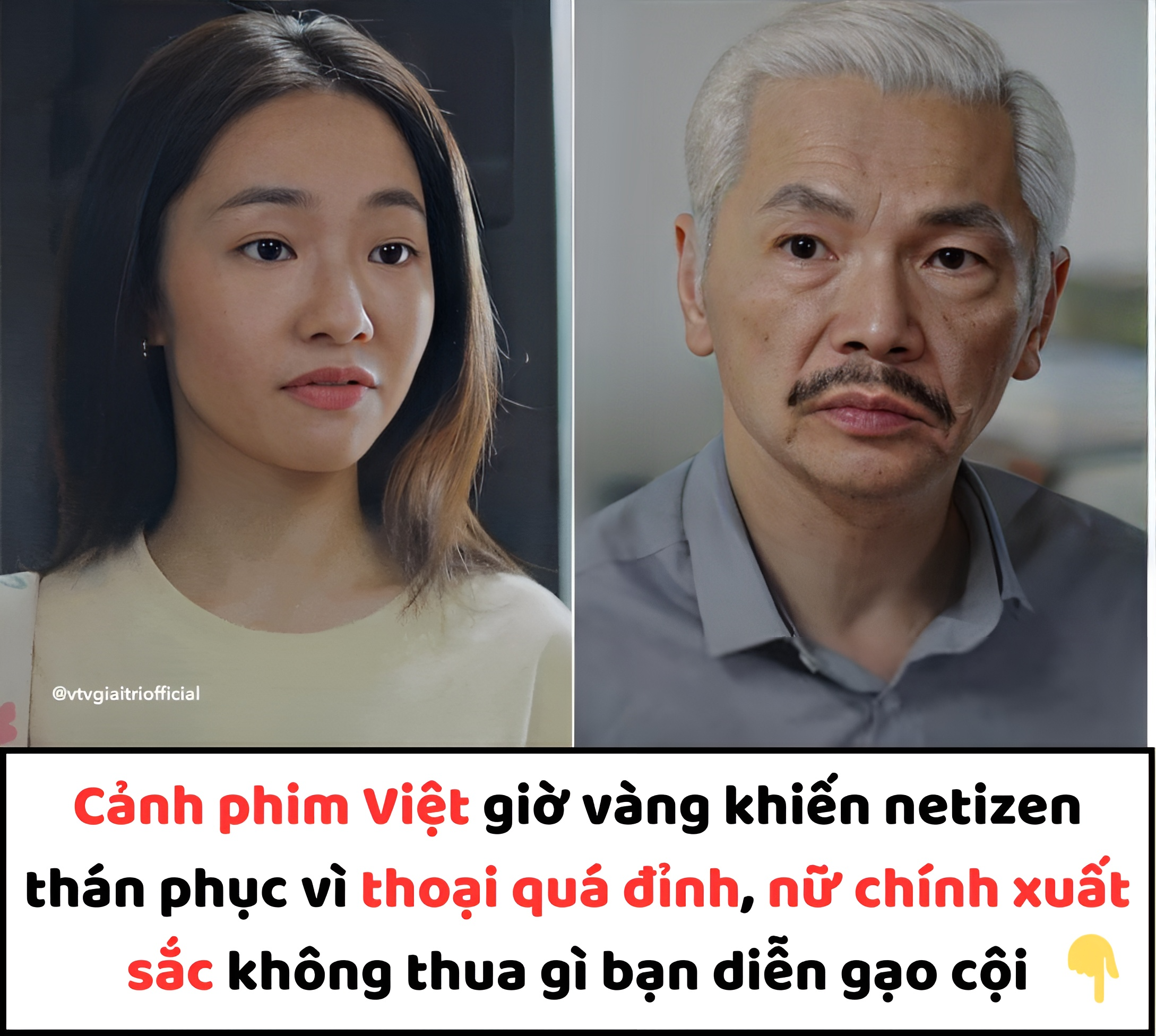 Cảnh phim Việt giờ vàng khiến netizen thán phục vì thoại quá đỉnh, nữ chính xuất sắc không thua gì bạn diễn gạo cội