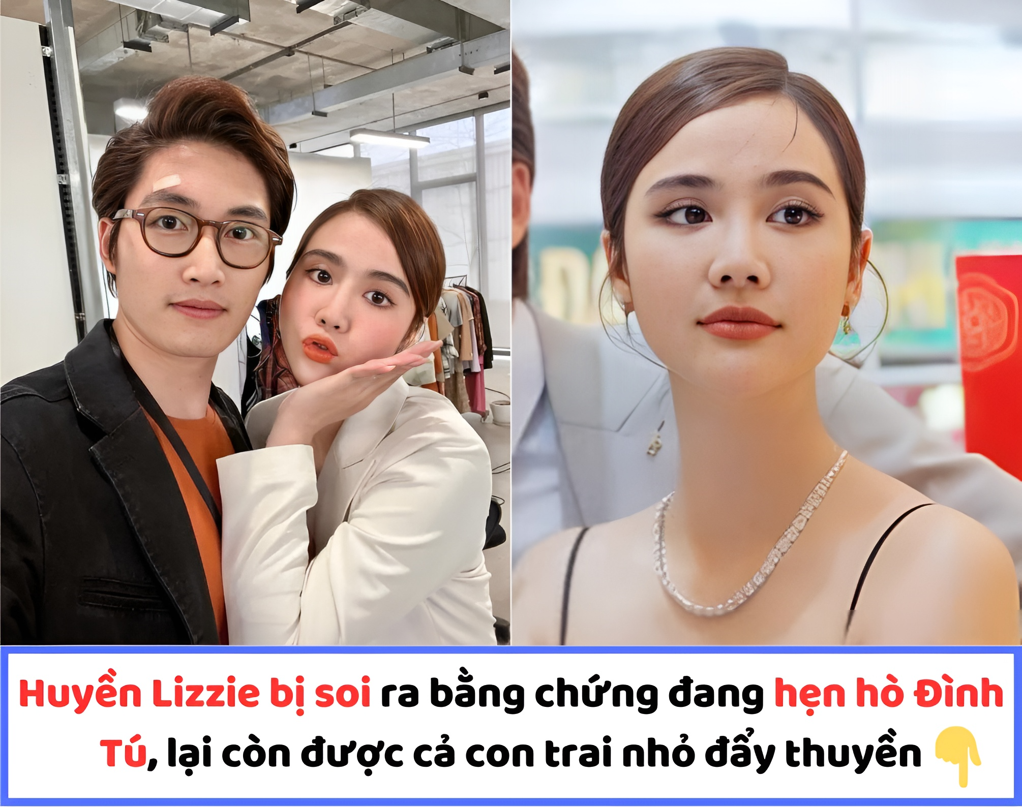 Huyền Lizzie bị soi ra bằng chứng đang hẹn hò Đình Tú, lại còn được cả con trai nhỏ đẩy thuyền