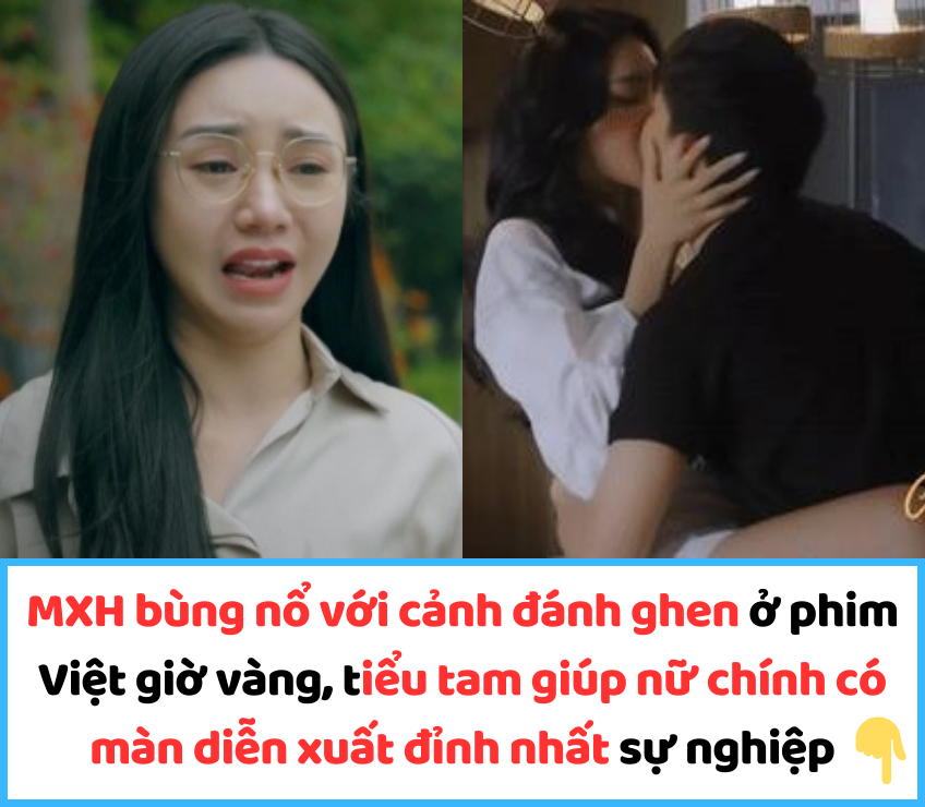 MXH bùng nổ với cảnh đánh ghen ở phim Việt giờ vàng, tiểu tam giúp nữ chính có màn diễn xuất đỉnh nhất sự nghiệp