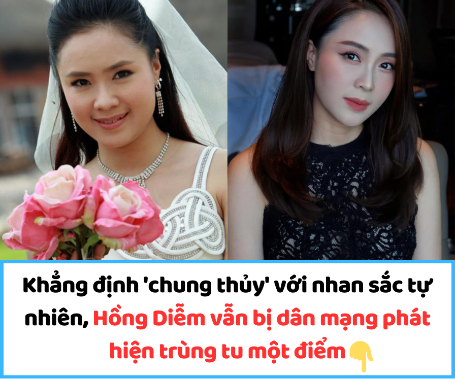 Khẳng định ‘chung thủy’ với nhan sắc tự nhiên, Hồng Diễm vẫn bị dân mạng phát hiện trùng tu một điểm