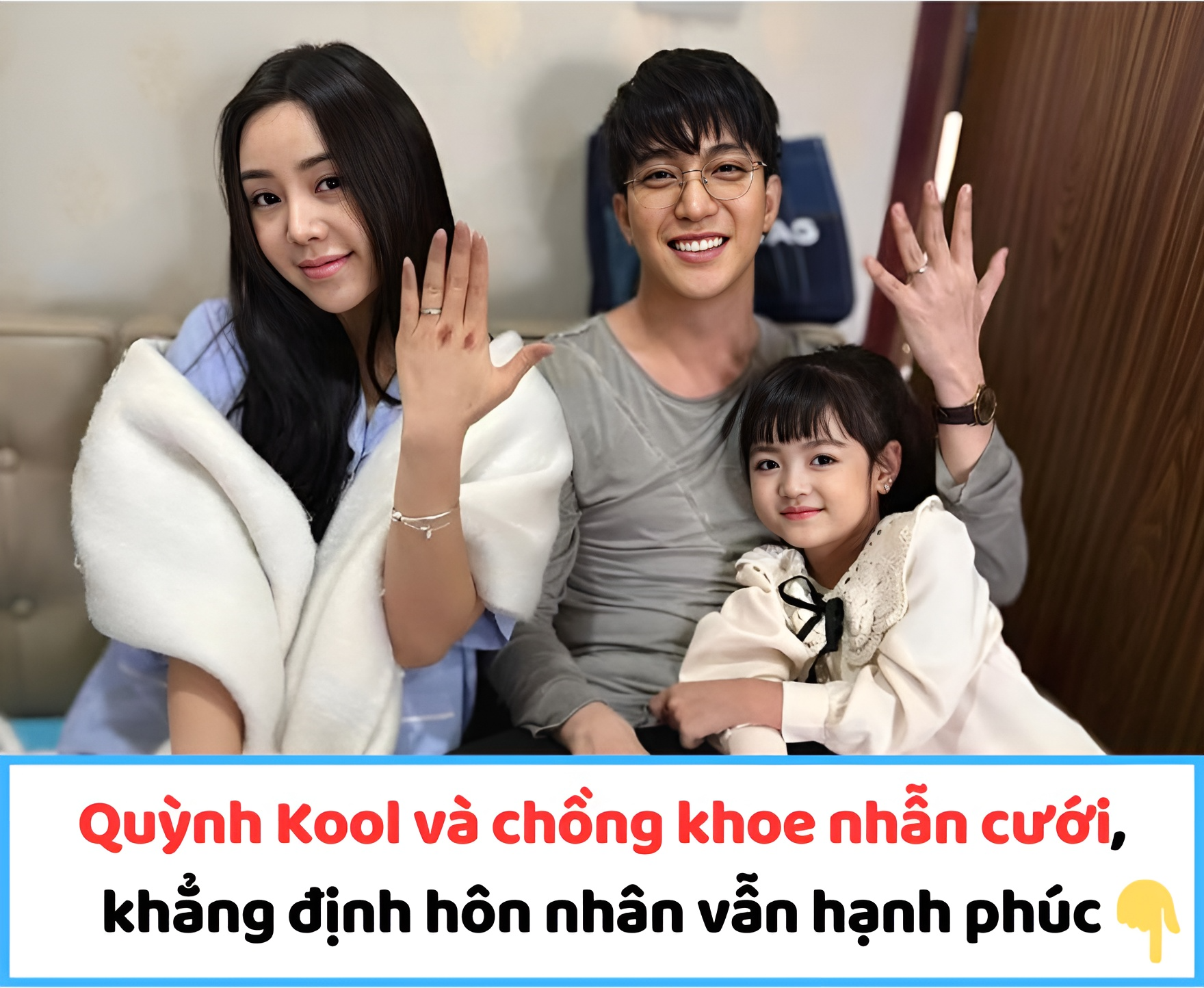 Quỳnh Kool và chồng khoe nhẫn cưới, khẳng định hôn nhân vẫn hạnh phúc