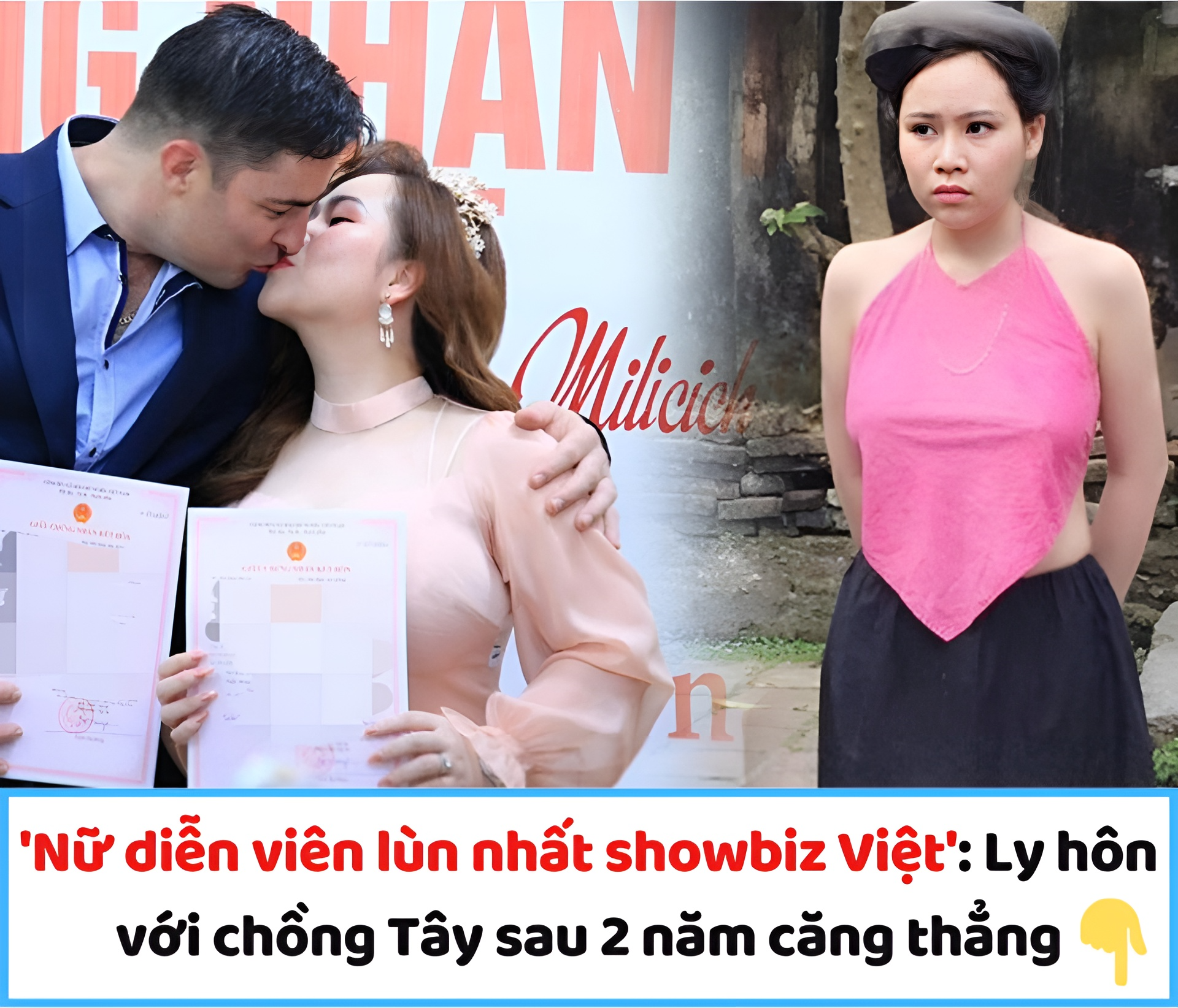 ‘Nữ diễn viên lùn nhất showbiz Việt’: Ly hôn với chồng Tây sau 2 năm căng thẳng