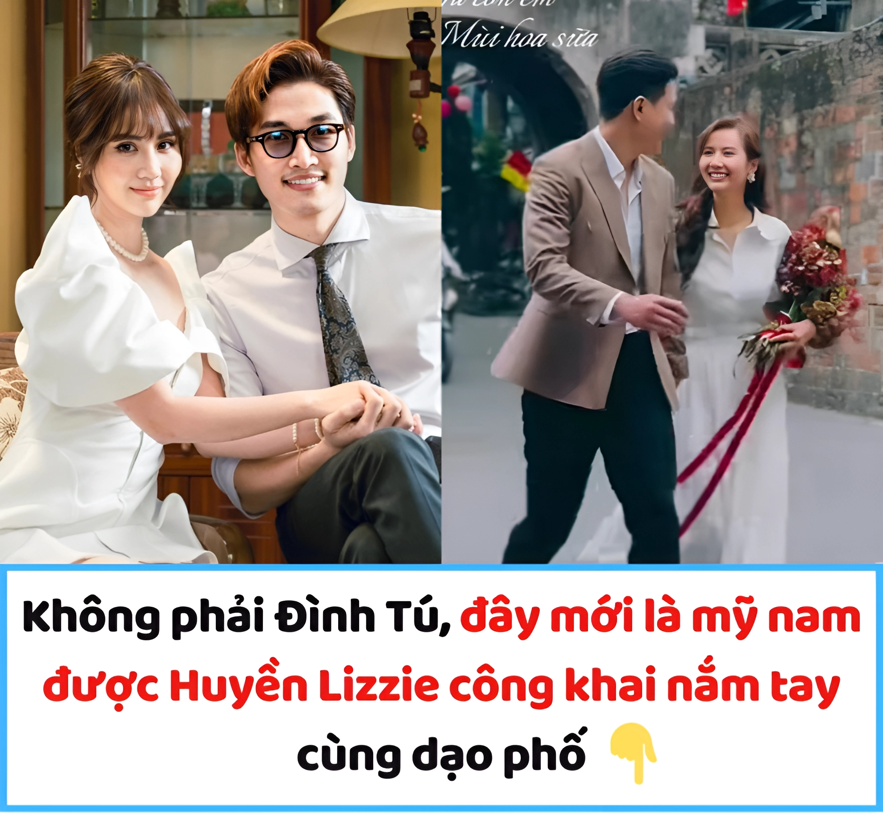 Không phải Đình Tú, đây mới là mỹ nam được Huyền Lizzie công khai nắm tay cùng dạo phố